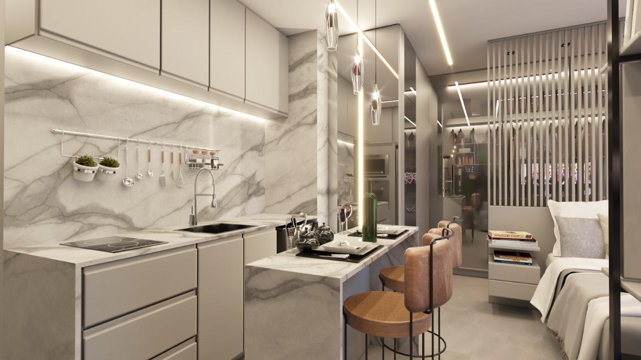 Studio de Luxo na Faria Lima | 46m&sup2; | R$ 1,8M Rua Chilon São Paulo - 