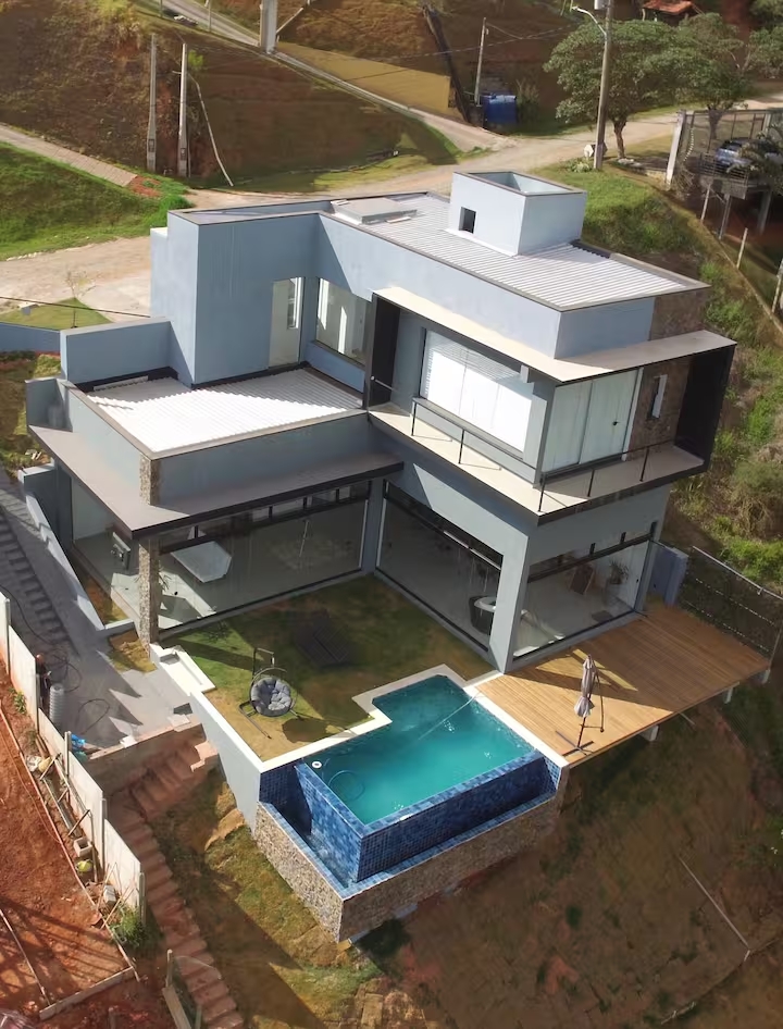 Excelente casa com vista para a represa &agrave; venda em condom&iacute;nio Rua das Aroeiras Igaratá - 