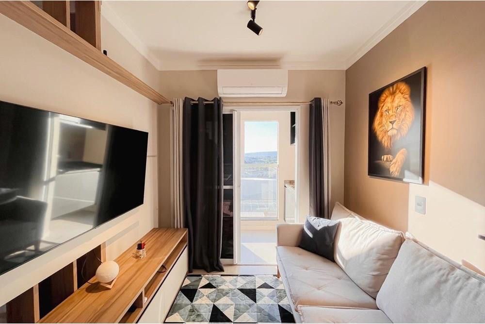 Apartamento Mobiliado com m&oacute;veis de qualidade Ar-condicionado(sala e quarto)porcelanato Rua Antônio Augusto do Amaral cussiol  Sorocaba - 