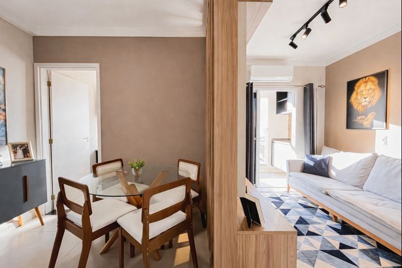 Apartamento Mobiliado com m&oacute;veis de qualidade Ar-condicionado(sala e quarto)porcelanato Rua Antônio Augusto do Amaral cussiol  Sorocaba - 