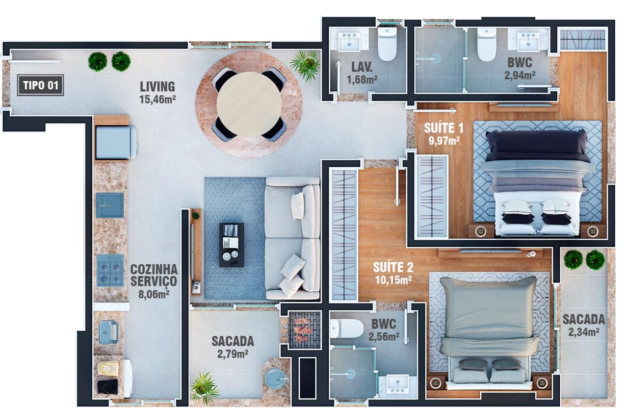 Residencial Vancouver Concept | Sacada com Churrasqueira e Lazer Completo a 350m do mar Rua 420 Itapema - 