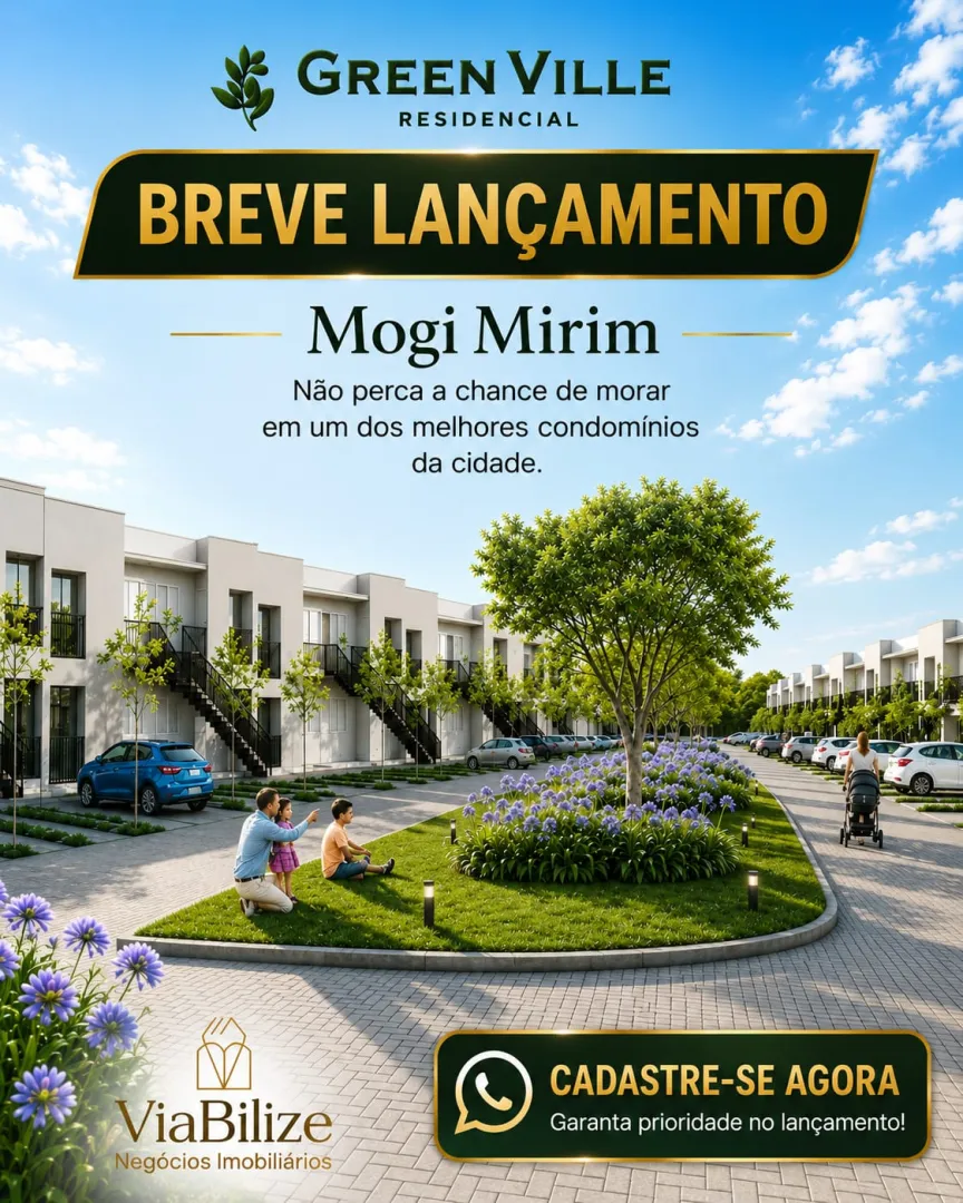 BREVE LAN&Ccedil;AMENTO - GREEN VILLE RESIDENCIAL &ndash; MOGI MIRIM  Mogi Mirim - 