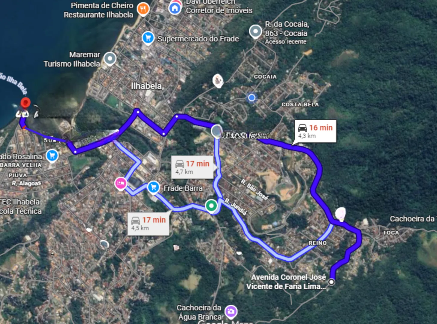 VENDO TERRENO 21MIL M2 - VISTA PANOR&Acirc;MICA MAR Avenida Coronel José Vicente de Faria Lima Ilhabela - 