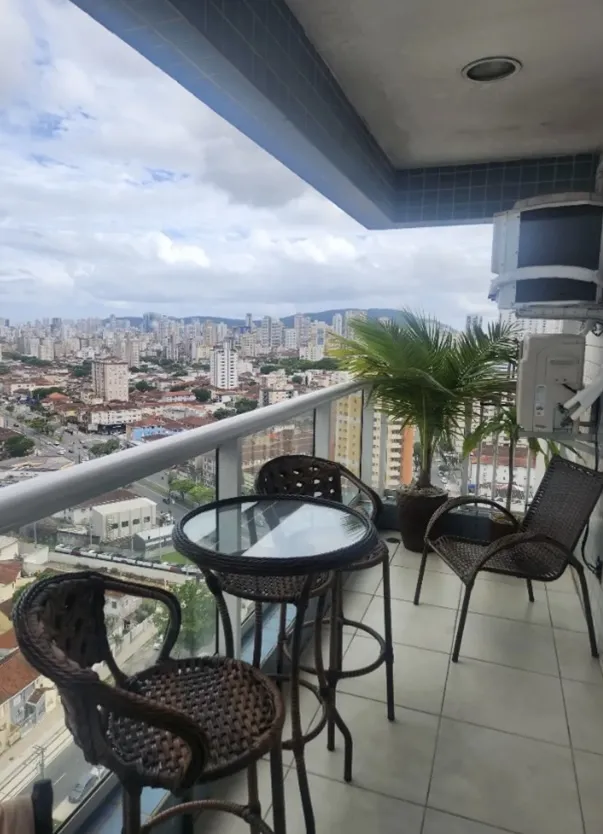 🏡 Apartamento Mobiliado para Loca&ccedil;&atilde;o &ndash; Edif&iacute;cio P&aacute;tio 21 | Boqueir&atilde;o &ndash; Santos/SP  Santos - 