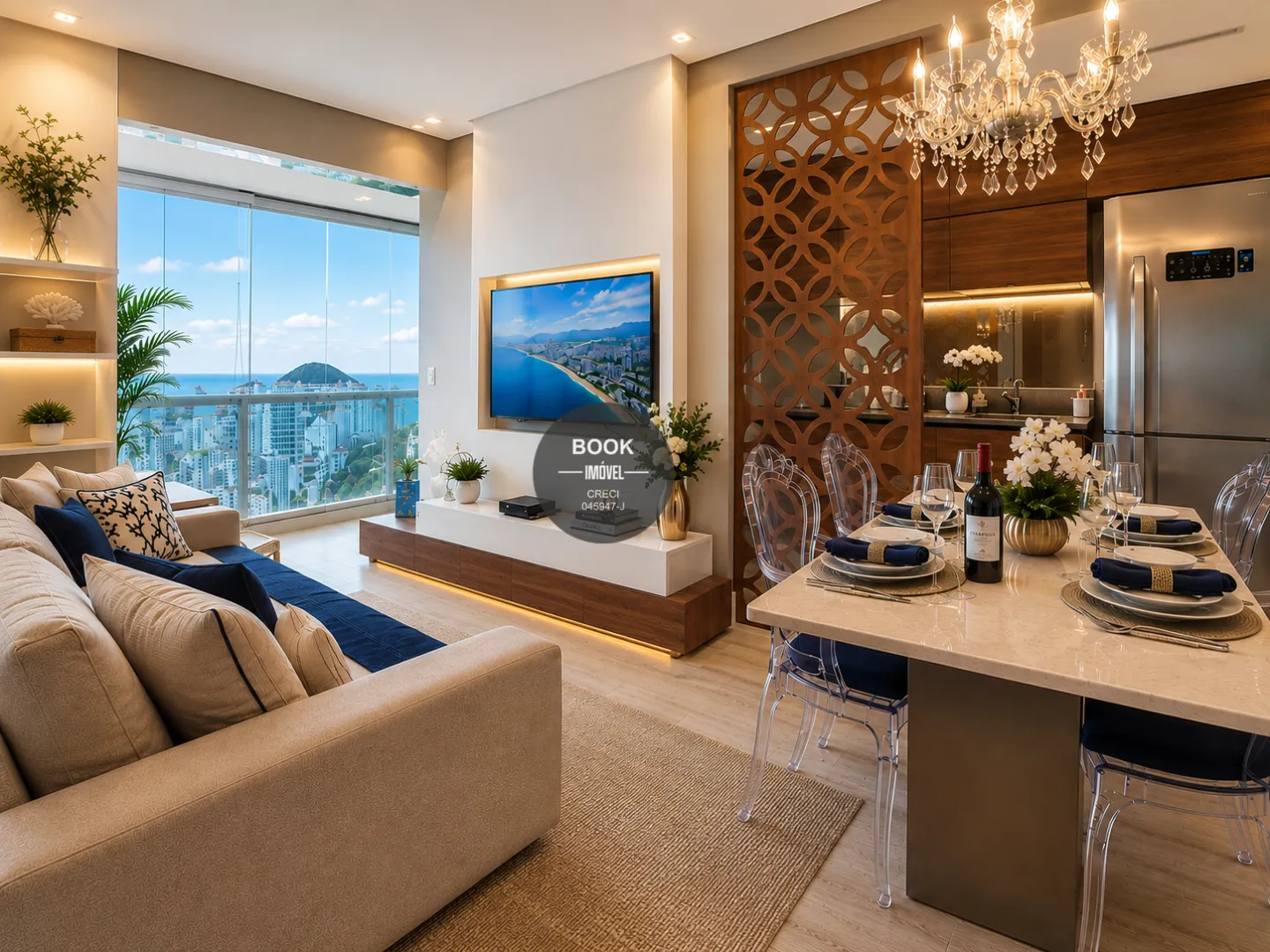 Vista Mar, Andar Alto e Exclusividade no Unlimited Ocean Front Avenida Presidente Wilson Santos - 