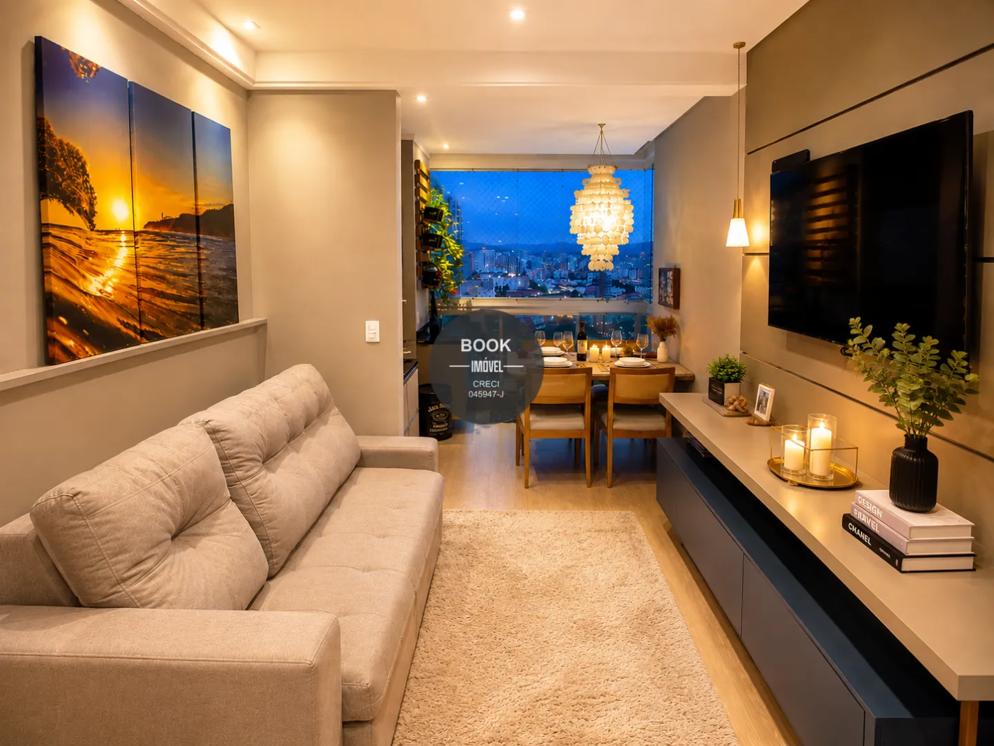 Apartamento de alto padr&atilde;o na Ponta da Praia &mdash; vista livre, 2 su&iacute;tes e porteira fechada Rua André Vidal de Negreiros Santos - 