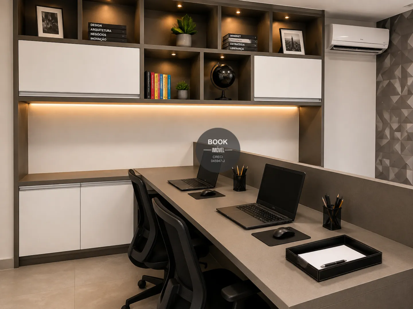Sala Comercial Mobiliada 42 m&sup2; com Vaga em edf Corporativo &ndash; Pronta para Trabalhar Praça Lions Clube Santos - 