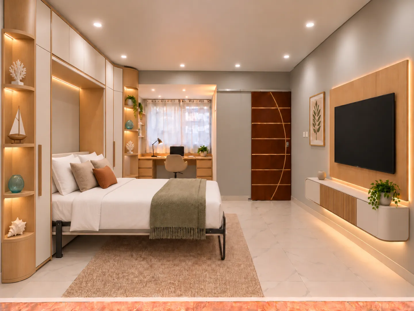Living reformado com garagem na Ponta da Praia &ndash; 34 m&sup2;, portaria 24h e pr&oacute;ximo &agrave; praia Avenida Doutor Epitácio Pessoa Santos - 