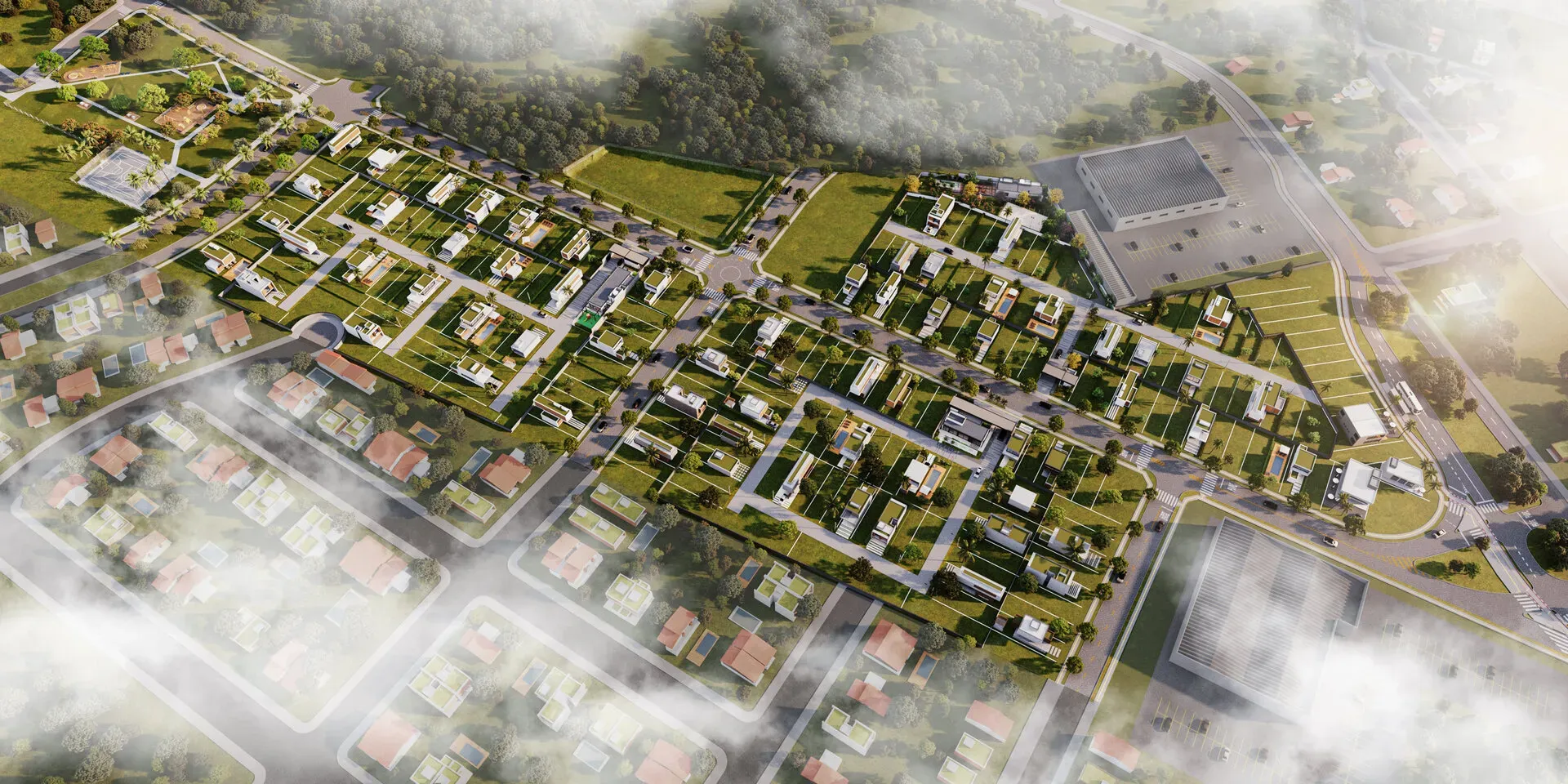 Terreno de 128 a 265m&sup2; privativos no Bairro Planejado Edu Las Casas no Parque Santa F&eacute; Avenida Eduardo Las Casas Porto Alegre - 