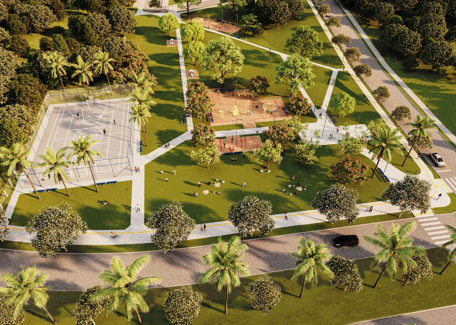 Terreno de 128 a 265m&sup2; privativos no Bairro Planejado Edu Las Casas no Parque Santa F&eacute; Avenida Eduardo Las Casas Porto Alegre - 