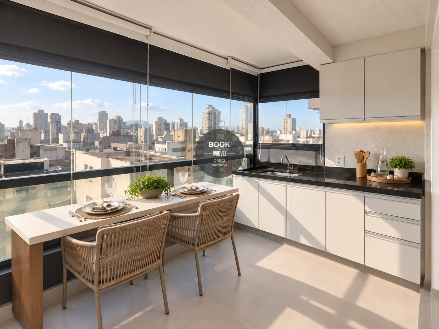 Apartamento na praia da Enseada no Guaruj&aacute; com piscina no terra&ccedil;o com vista para o mar Rua Begônia Guarujá - 
