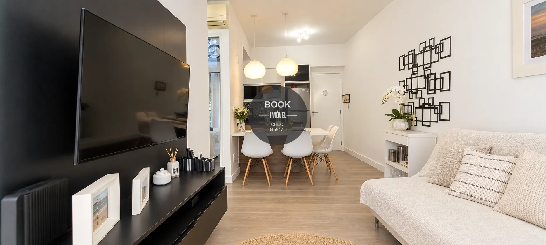 Apartamento mobiliado com vista para o mar e 100% mobiliado Avenida Presidente Wilson Santos - 