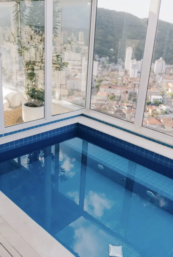 Cobertura Duplex Alto Padr&atilde;o com 300 m&sup2;, 4 Su&iacute;tes e 3 Vagas &ndash; Marap&eacute;, Santos  Santos - 
