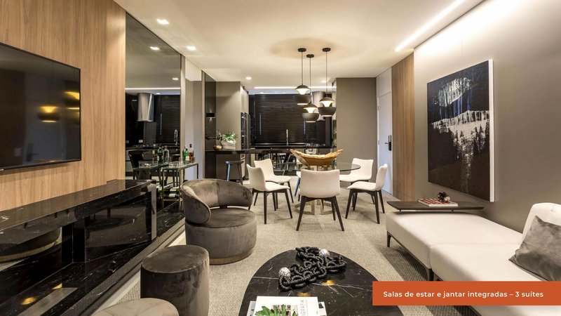 Apartamento alto padrão, com 3 suítes, 3 garagens. Bairro Batel, perto da Praça Espanha Alameda Princesa Izabel Curitiba - 