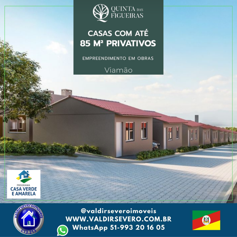 Casas no Condomínio Quinta das Figueiras em Viamão Rua Jose Garibaldi Viamão - 