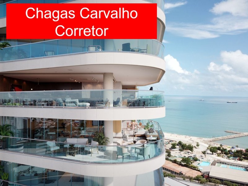 Apartamento vista mar no Meireles com 355m e 4 suites Rua Silva Jatahy Fortaleza - 