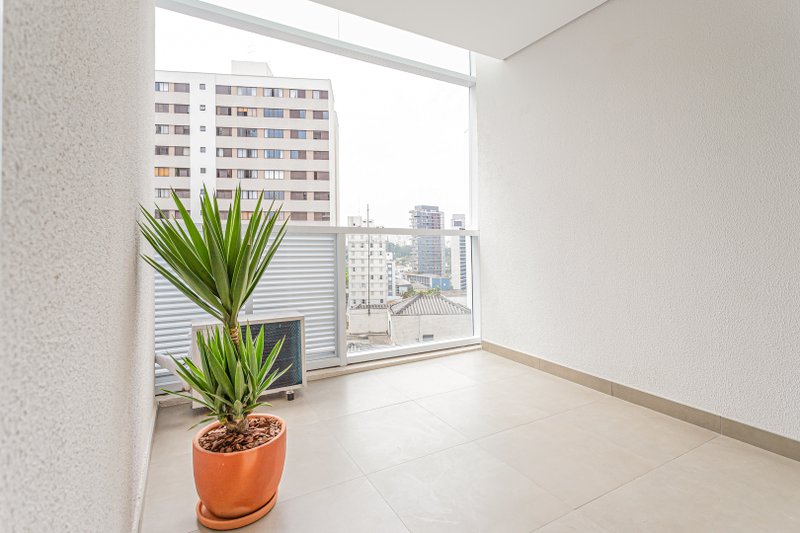 Apartamento mobiliado com varanda na Vila Madalena Rua José Augusto Penteado São Paulo - 