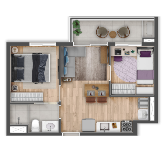 Apartamento em Pinheiros | 2 dormitórios | 4 minutos da Estação Rua Doutor Virgílio de Carvalho Pinto São Paulo - 