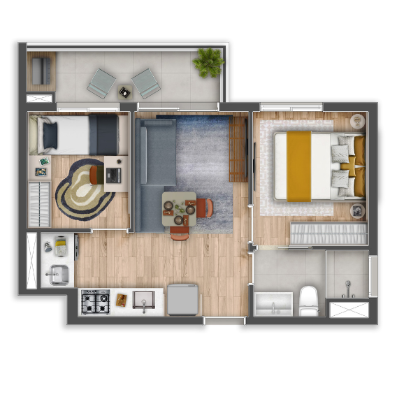 Apartamento em Pinheiros | 2 dormitórios | 4 minutos da Estação Rua Doutor Virgílio de Carvalho Pinto São Paulo - 