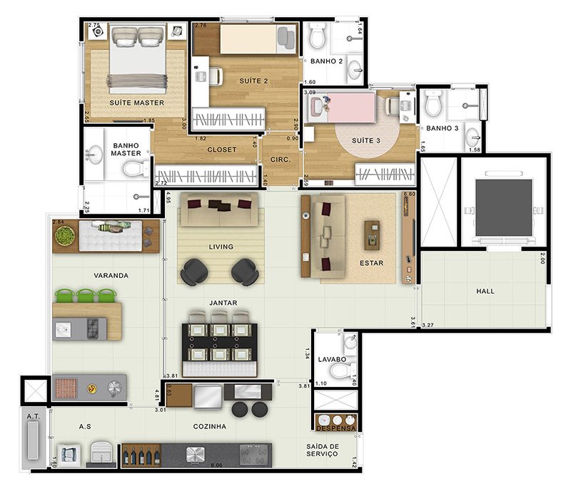 Trata - se de apartamento com 113m²  com 3 suítes e 2 vagas em Osasco Bela Vista  Osasco - 