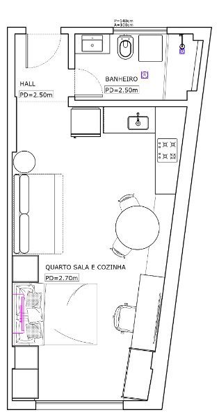 Apartamento 1 suíte 32m² Centro Rio de Janeiro/RJ  Rio de Janeiro - 