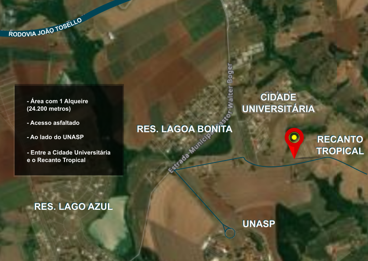 Área Rural em Engenheiro Coelho: Na Melhor Localização ao Lado do UNASP  ENGENHEIRO COELHO - 