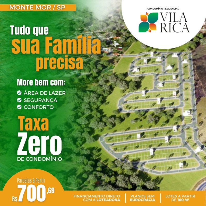 Condomínio Residencial Vila Rica  Monte Mor - 