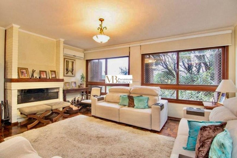 R$ 890.000 - BELO APARTAMENTO - SEMIMOBILIADO - 162M2 - 3 DORM - LAREIRA - 2 VAGAS - Porto Alegre - 