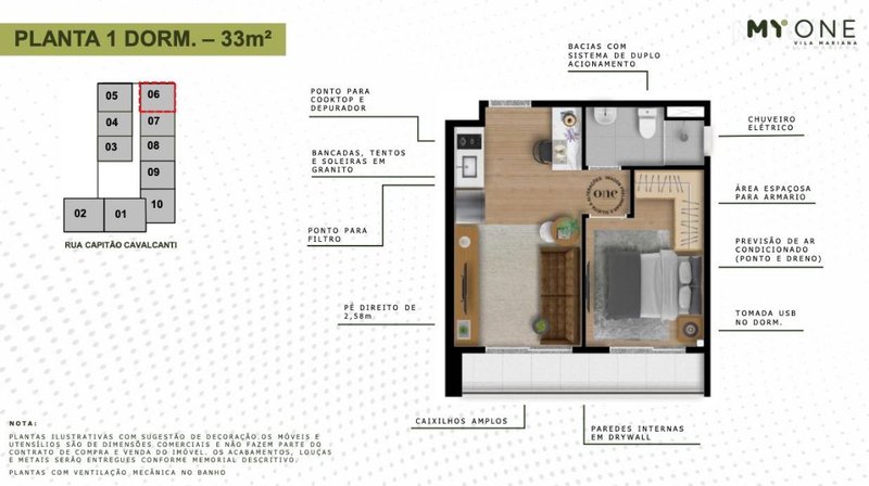 Lançamento de Apartamentos de 1 e 2 dormitórios: My One Vila Mariana Rua Capitão Cavalcanti São Paulo - 
