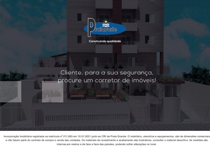 Apartamento com vista Livre, 2 dormitórios, 53 m², na Vila Caiçara, em Praia Grande SP - Praia Grande - 