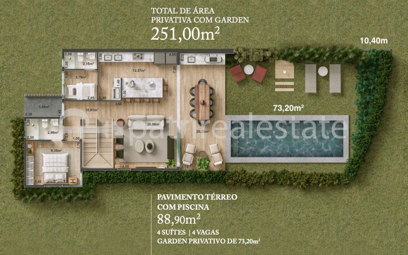 Casa em Condomínio fechado 4 suítes 5 WC 4 Vagas R$ 2.290.000 Porto Das Dunas Aquiraz CE Av. Litorânea - Lot. Parque das Fontes Aquiraz - 