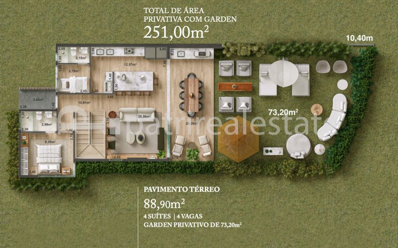 Casa em Condomínio fechado 4 suítes 5 WC 4 Vagas R$ 2.290.000 Porto Das Dunas Aquiraz CE Av. Litorânea - Lot. Parque das Fontes Aquiraz - 