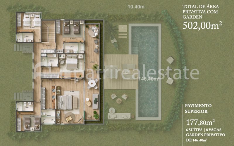 Casa em Condomínio fechado 6 suítes 7 WC 8 Vagas R$ 4.580.000* Porto Das Dunas Aquiraz CE Av. Litorânea - Lot. Parque das Fontes Aquiraz - 