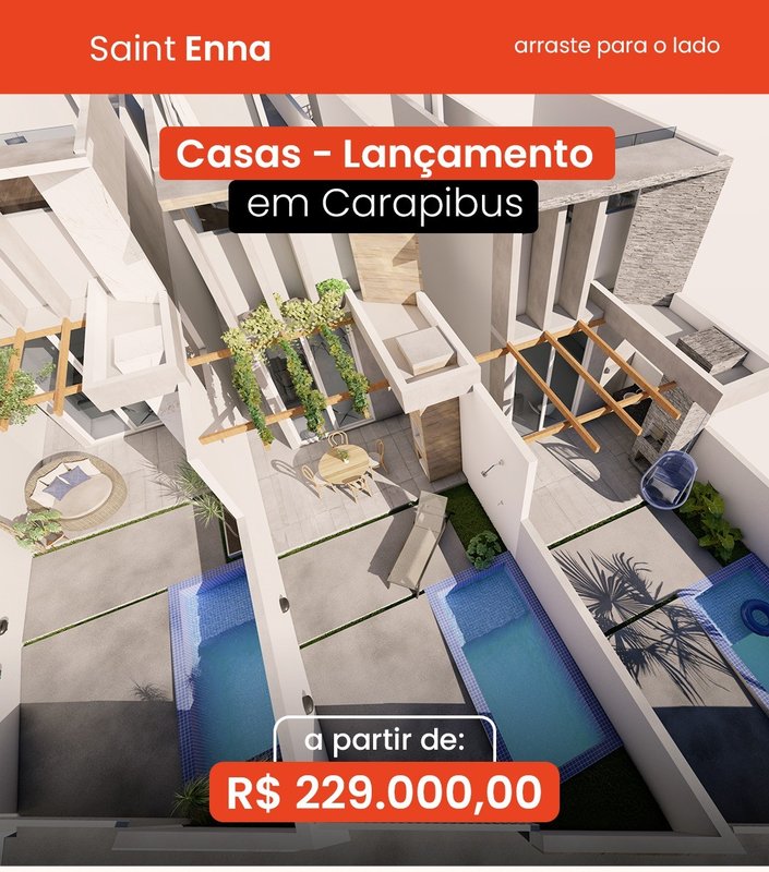 Condomínio em Carapibus, João Pessoa, casas de 2 Quartos  CONDE - 