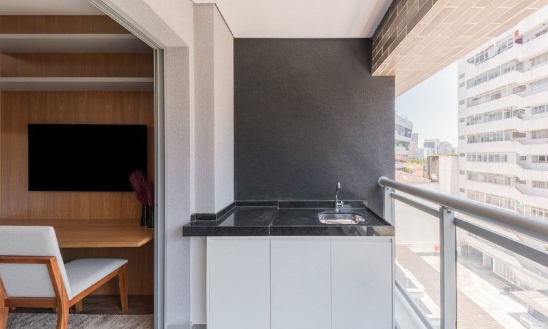 Studio mobiliado pronto para morar Rua dos Pinheiros São Paulo - 