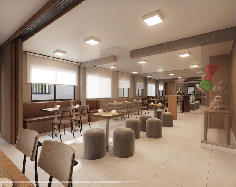Apartamento Mundo Apto Campo Belo - Residencial 2 dormitórios 34m² Galileu São Paulo - Salao de festas