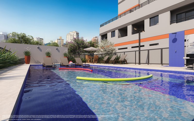 Apartamento Mundo Apto Campo Belo - Residencial 2 dormitórios 34m² Galileu São Paulo - Piscina