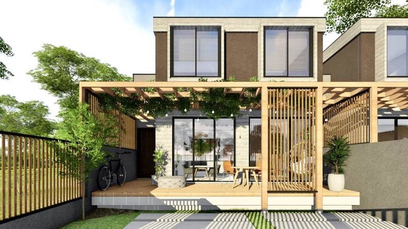 R$ 949.000 - LINDÍSSIMOS SOBRADOS EM GAROPABA - 135M2 - 4 DORM. - DORM. TÉRREO - 2 VAGAS Rua Pinguirito  Garopaba - 