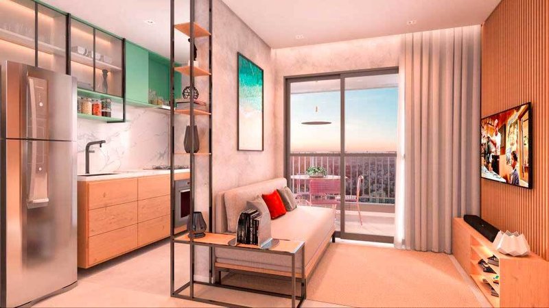Apartamento Bios Veleiros 2 dormitórios 47m² Doutor Brasílio Machado Neto São Paulo - Living
