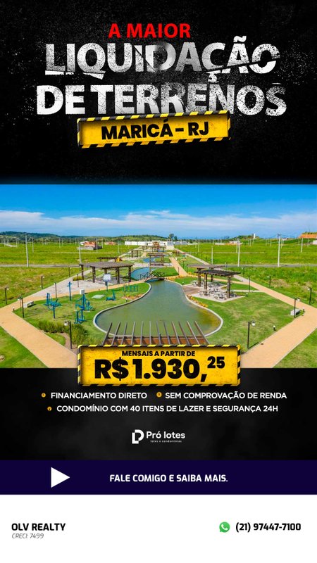 Lotes a venda - Maricá - Solaris Residencial Clube Estrada dos Cajueiros Maricá - 