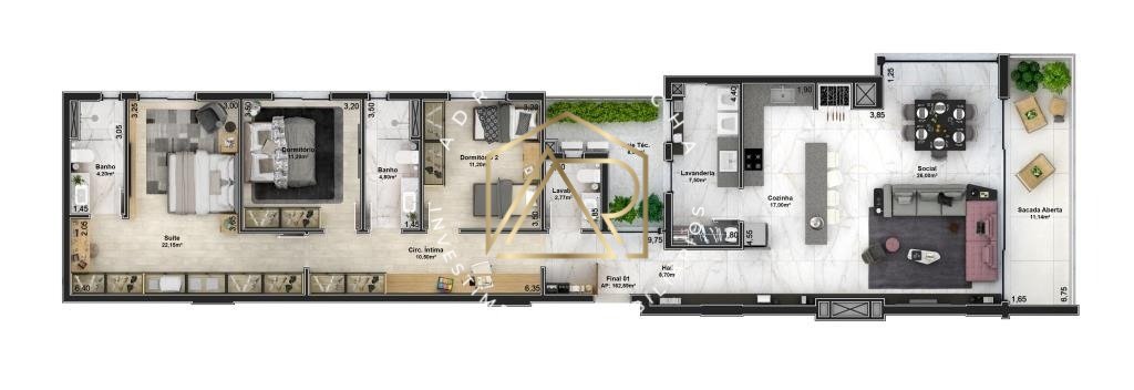 Apartamento à venda com 3 quartos, 163m² - Foto 20