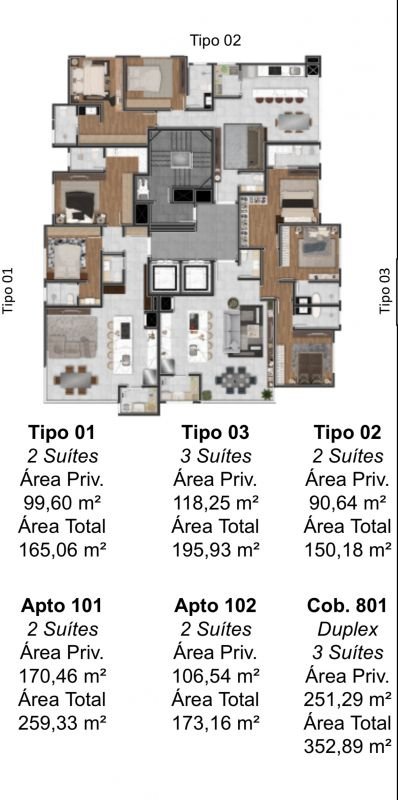 Apartamento cobertura Duplex em Timbó, 3 Suítes, 2 Vagas de Garagem!  Timbó - 