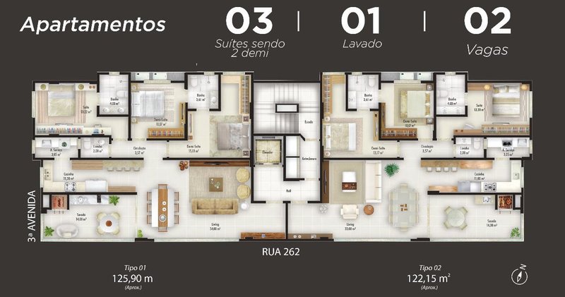 Sua casa com os 125m2 mais bem distribuídos de Itapema Rua 262 Itapema - 