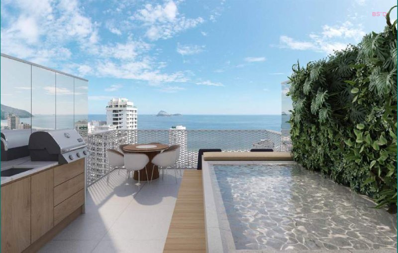 Cobertura com varanda e piscina vista deslumbrante Rua Visconde de Pirajá Rio de Janeiro - 