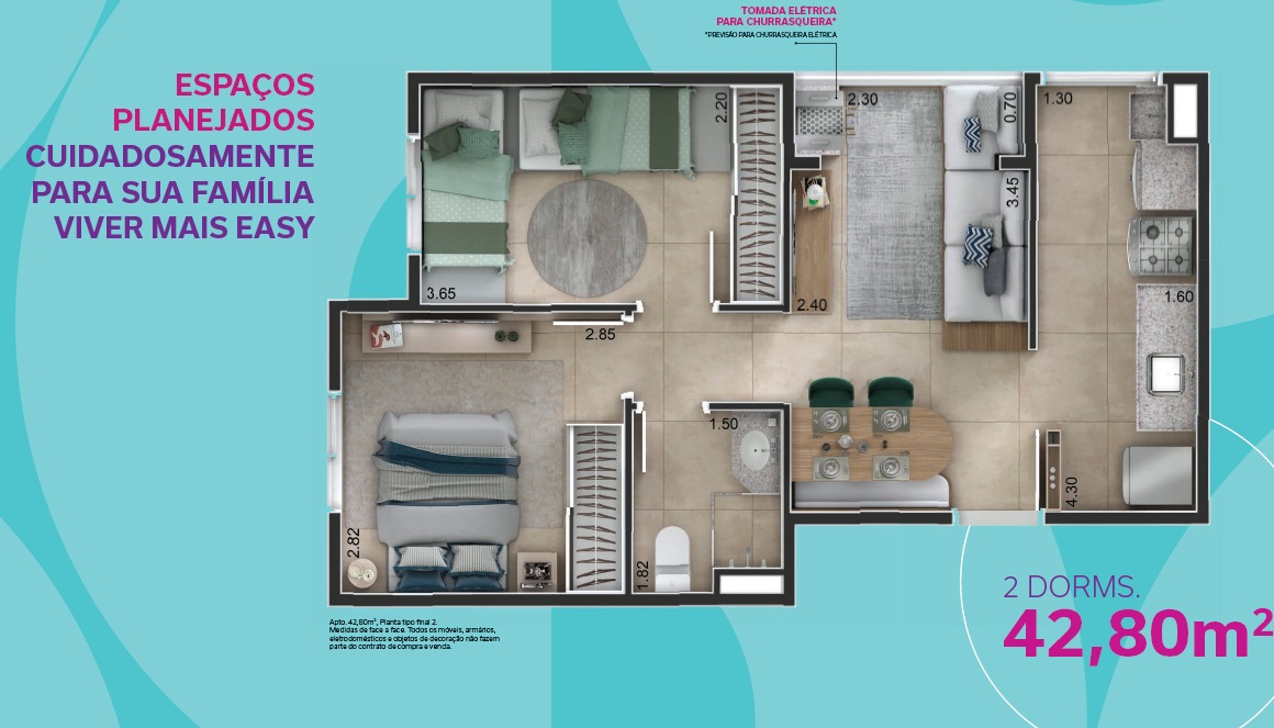Apartamentos com 1 e 2 dormit&oacute;rios Rua Canrobert Pereira da Costa São Vicente - 
