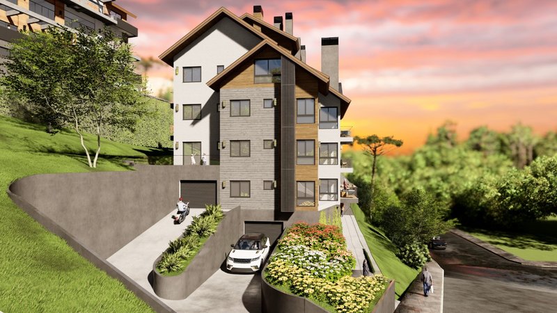 Apartamentos na Planta de 1 Dormitório em Gramado: Amélia Boelter Rua Aracajú Gramado - 