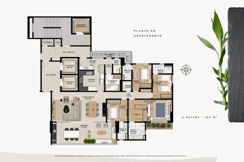 Apartamento 3 suítes com 133m² e 2 vagas de garagem - Horto Essence Rua da Sapucaia Salvador - 
