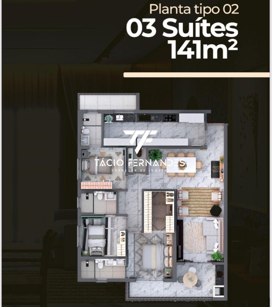 Apartamento à venda com 3 quartos, 141m² - Foto 5
