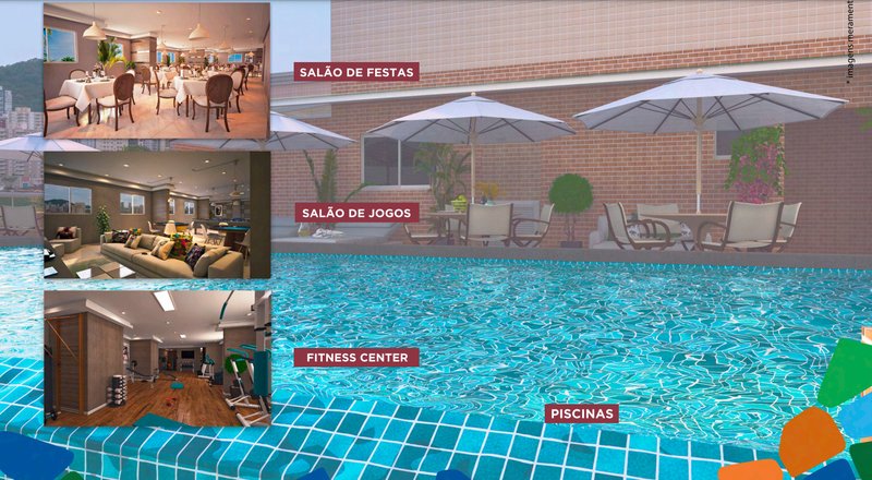 Residencial Antoni Gaudi  - 02 Dormitórios Suíte Sacada Lazer Completo Avenida Marechal Hermes Praia Grande - 