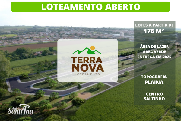 Terreno residencial &agrave; venda | 176 m&sup2; | R$ 100.000 | Centro | Saltinho/SP Avenida Sete de Setembro Saltinho - Terra Nova | Saltinho